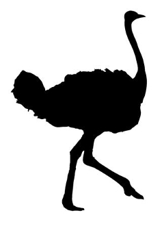 237x330 Ostrich Silhouette 1 Decal Sticker