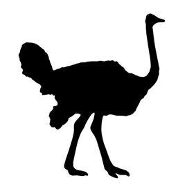 270x270 Ostrich Silhouette Stencil Free Stencil Gallery