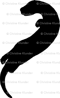 246x400 Otter Silhouette Fabric