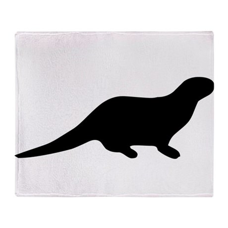 460x460 Sea Otter Silhouette Blankets