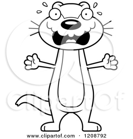 450x470 Cartoon Of A Scared Skinny Otter