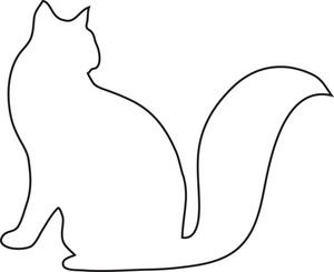 300x245 Free Clipart Cat Outline Silhouette Cliprt Image