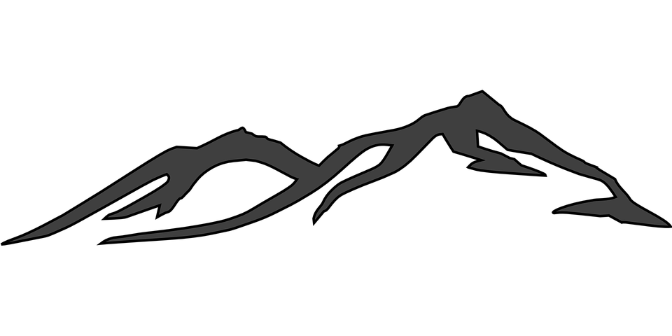 960x480 Mountain Outline Free Vector Graphic Mountain Top Grand Silhouette
