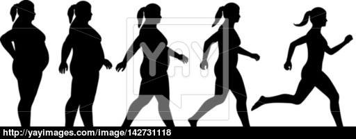 512x200 Fat To Fit Woman Vector