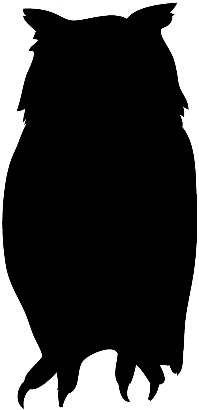 696x1437 Owl Clip Art Black And White (Wonderful Barn Owl Silhouette