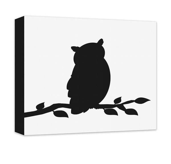600x574 Owl On A Branch Canvas Wall Art Walllillies