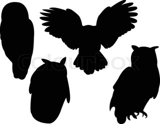 320x249 Silhouette Of Flying Owl Stock Vector Colourbox