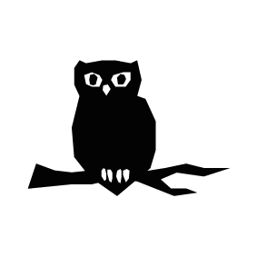 283x283 Black Owl Silhouette Silhouette Of Black Owl