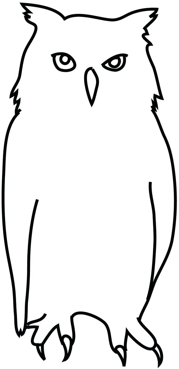 591x1219 Bird Outline Drawing Silhouettes Front Owl Silhouette Silhouette