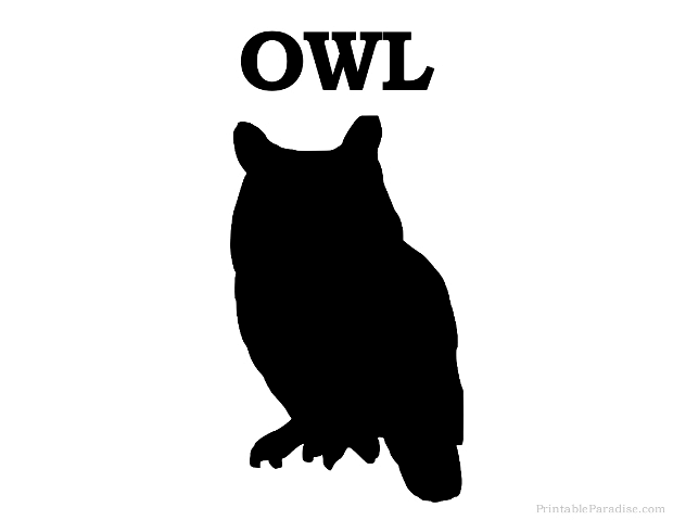 620x479 Printable Owl Silhouette