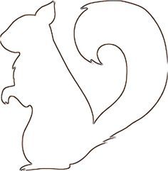 236x241 Squirrel Pattern. Use The Printable Outline For Crafts, Creating