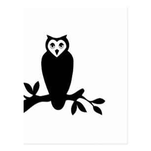 307x307 Owl Silhouette Postcards Zazzle
