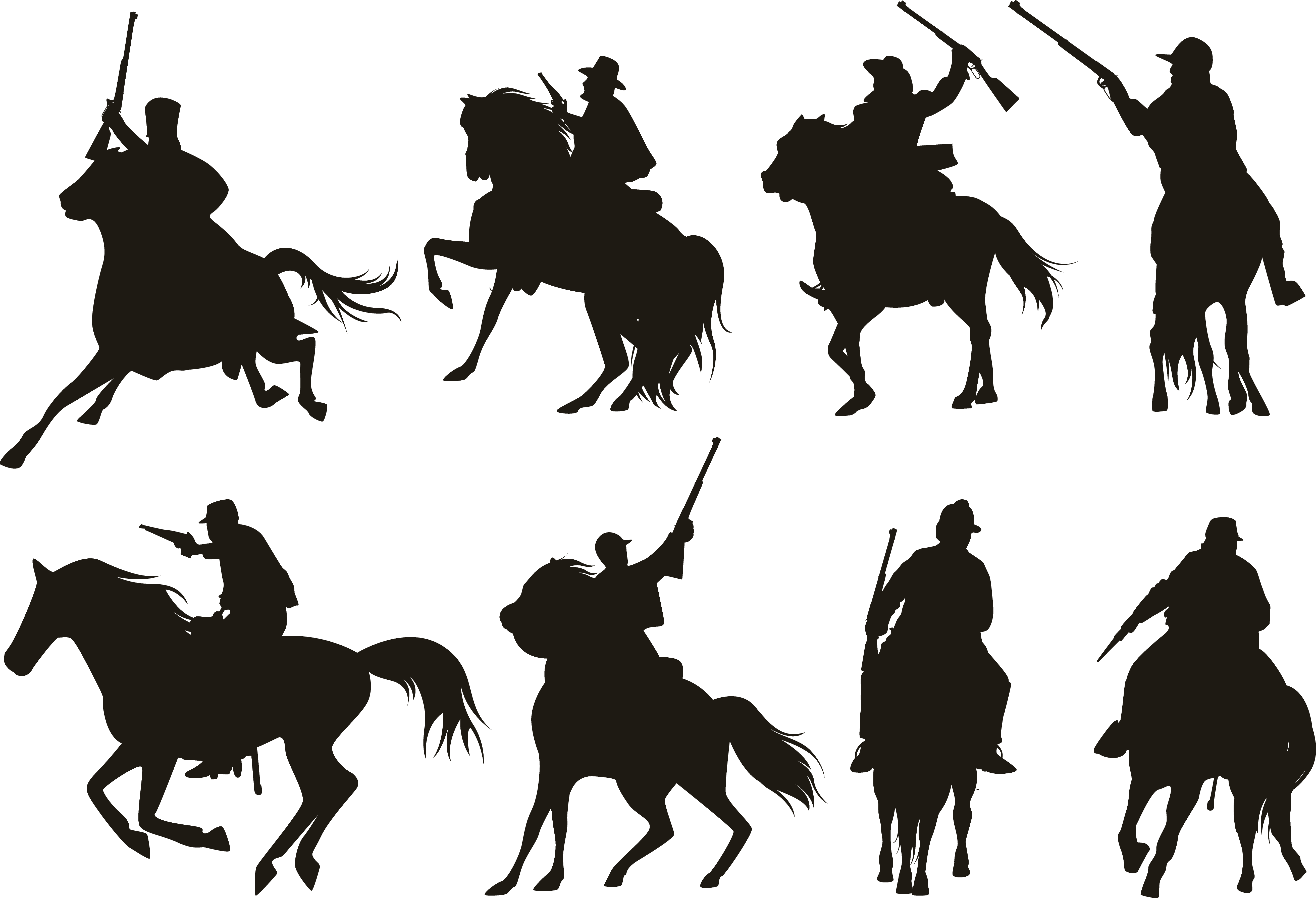 5239x3575 Horse Silhouette Knight Cavalry