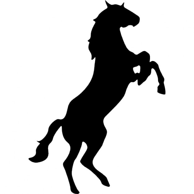 626x626 Standing Horse Silhouette Variant Facing The Right Icons Free