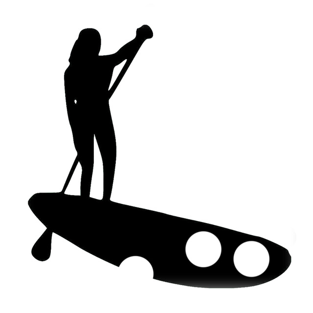 640x640 14.8cm14.8cm Interesting Woman Canoe Stand Paddle Board Vinyl Car