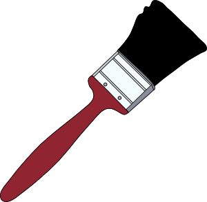 300x293 Tom Red Paintbrush Clip Art