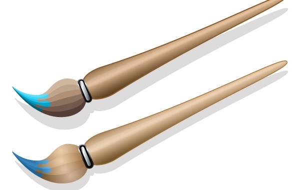600x380 Drawing Paint Brush Free Vectors