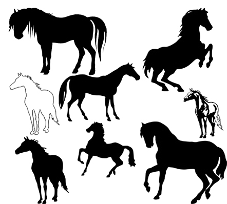442x398 Horses Photoshop Paint Brushes By Keheleyr