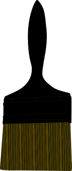 252x598 Paint Brush Silhouete Clip Art