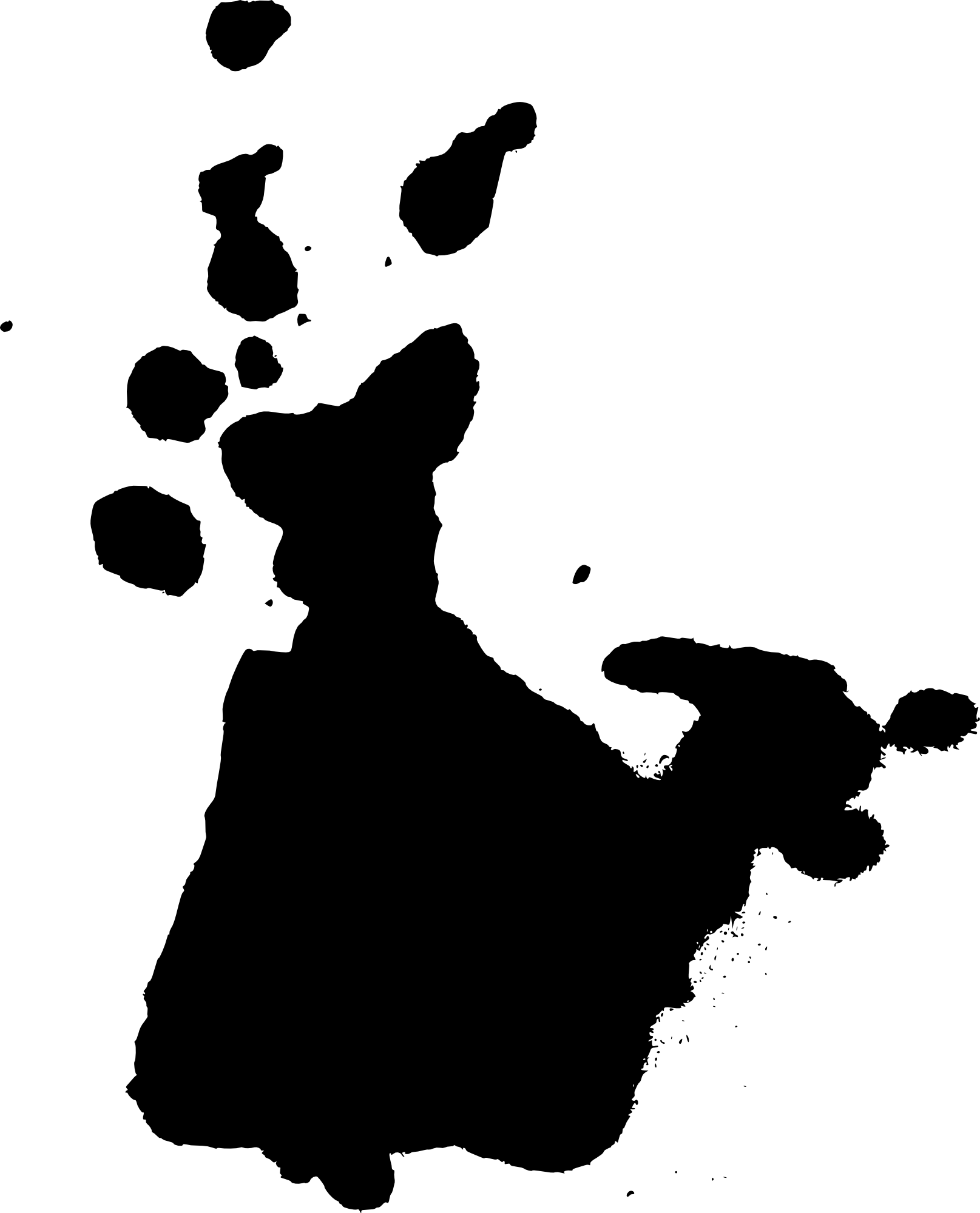 1615x2000 20 Black Paint Splatters (Png Transparent) Vol. 1