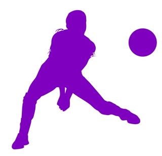 320x308 Volleyball Player Silhouette 13 Decal Sticker