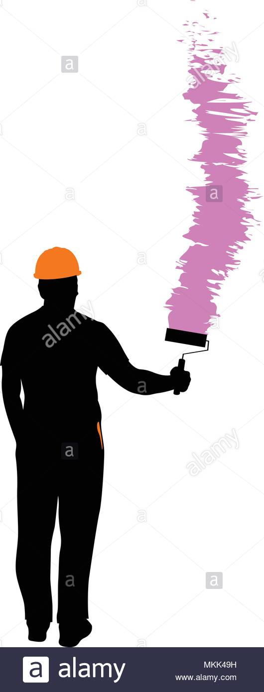 530x1390 Painter Silhouette 01 Stock Vector Art Amp Illustration, Vector