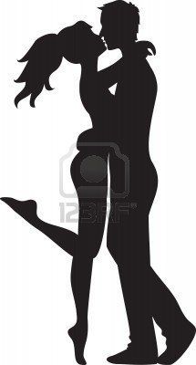 215x400 Couple Silhouette Painting
