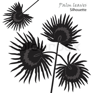 320x320 Tropical Monstera Leaves. Silhouette Drawing Seamless Background