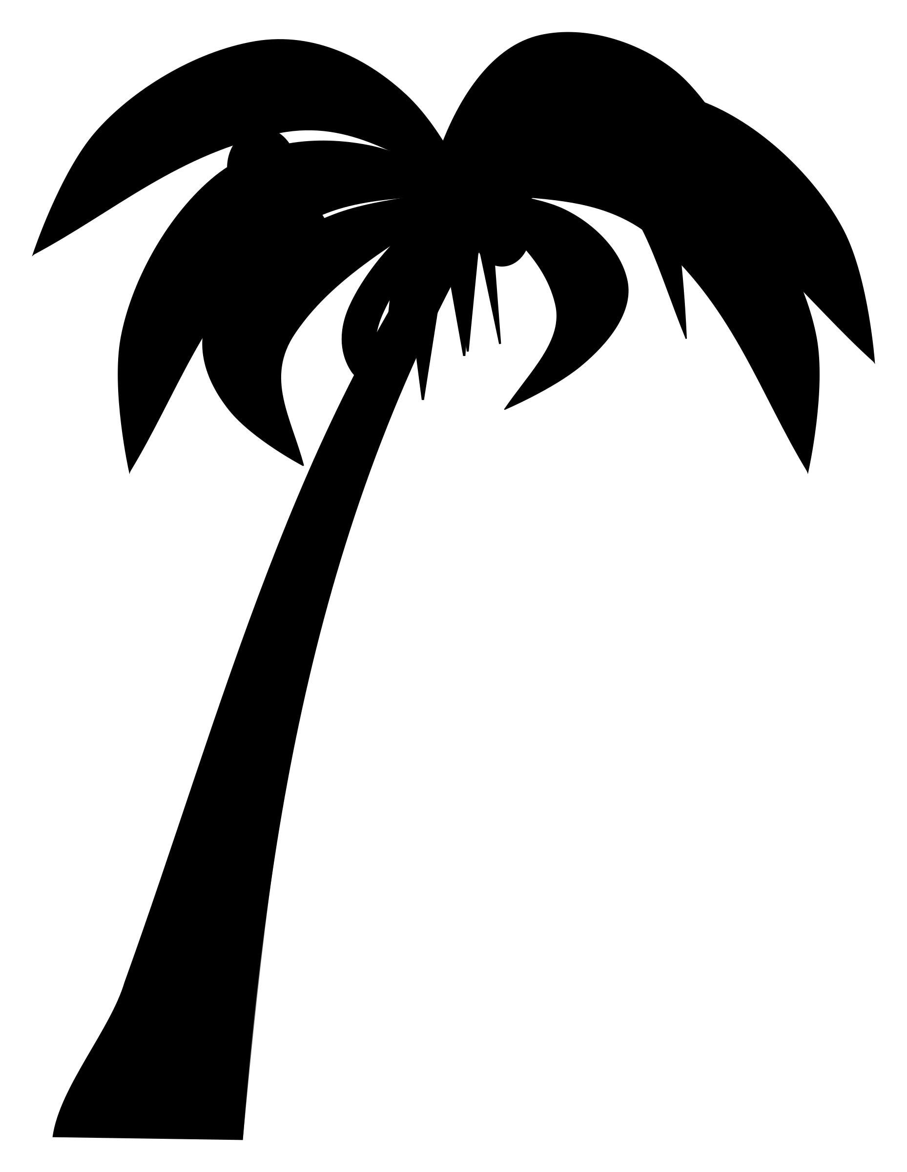 1858x2400 Palm Or Coconut Tree Silhouette Icons Png