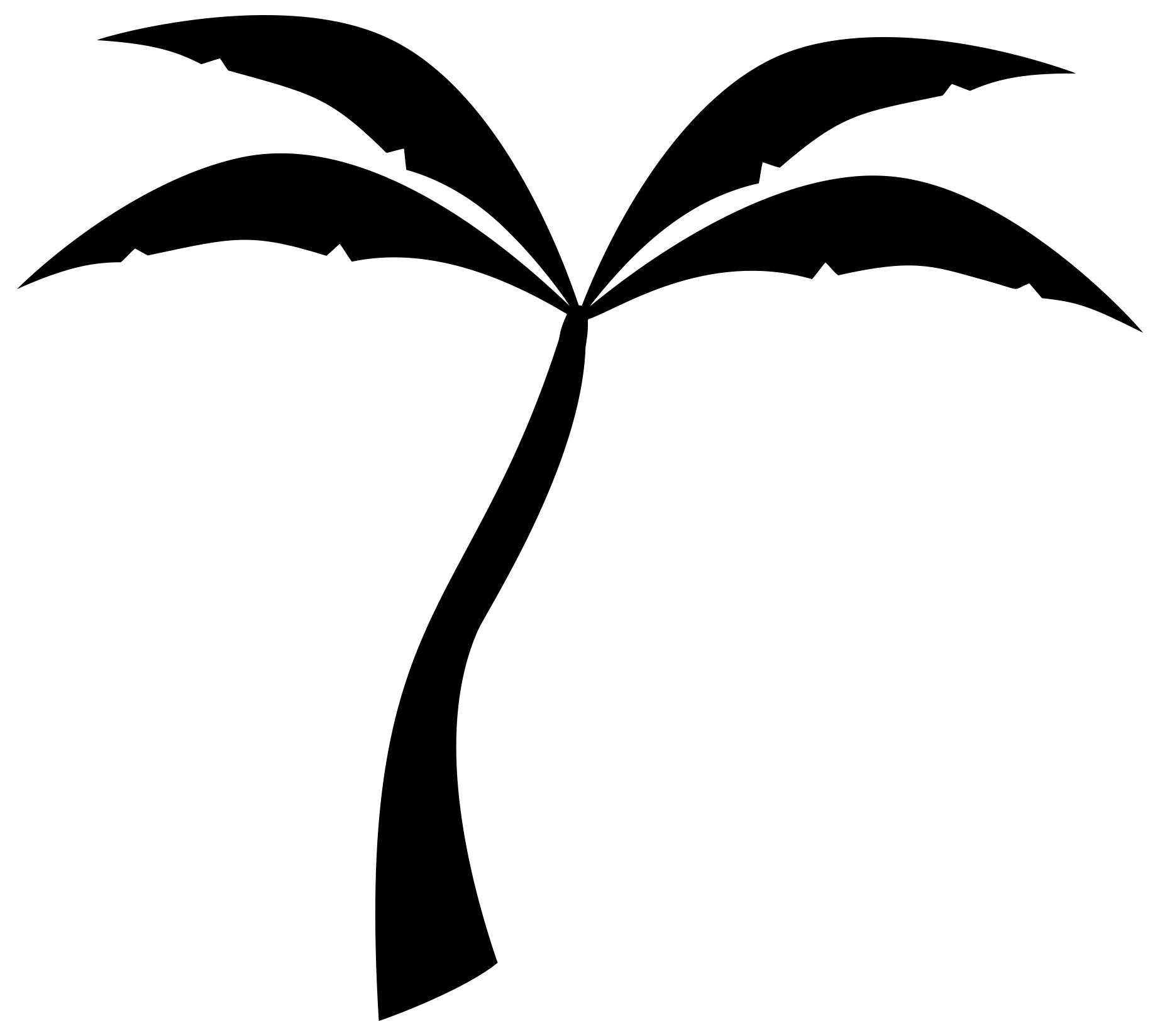 1845x1648 Palm Tree Silhouette 2 Clipart