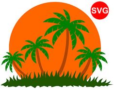 235x187 Summer Svg File With Palm Trees For Cricut And Silhouette