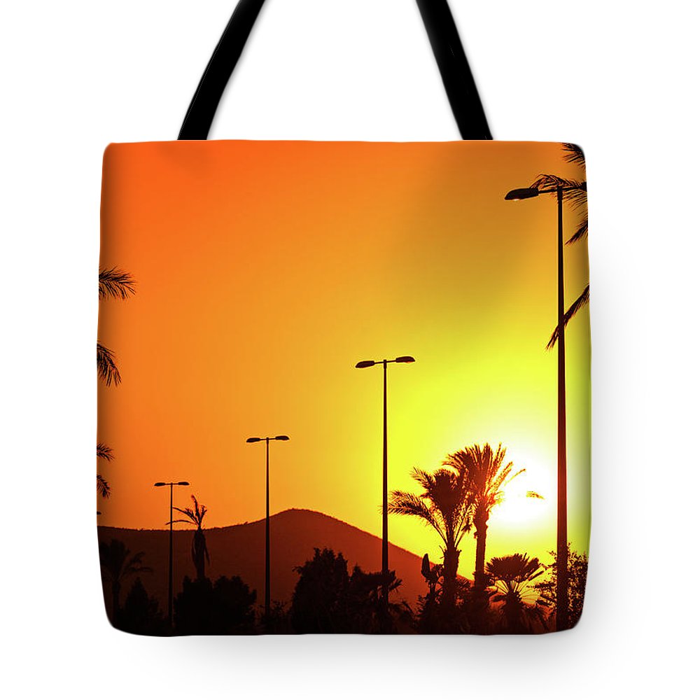 1000x1000 Sunset Tote Bag Featuring The Photograph Orange Andalusian Sunset