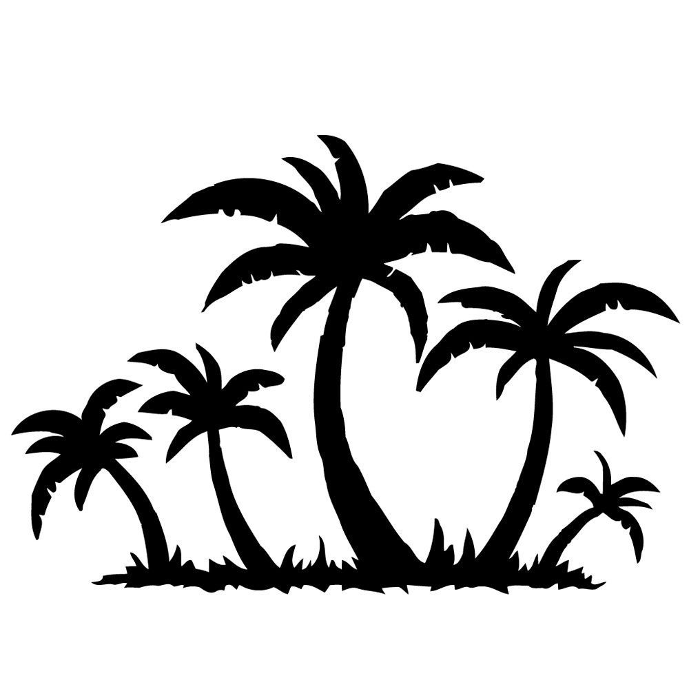 1000x1000 Palm Trees On The Beach Vinyl Wall Decal