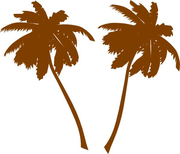 600x512 Brown Palm Trees Clip Art