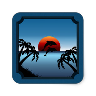 307x307 Palm Tree Silhouette Black Stickers Zazzle