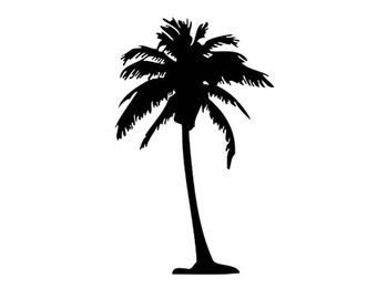 340x270 Palm Tree Decal Silhouette Svg Dxf File Instant Download
