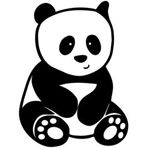 Panda Bear Silhouette at GetDrawings | Free download