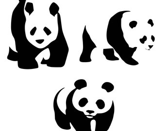 Panda Bear Silhouette at GetDrawings | Free download