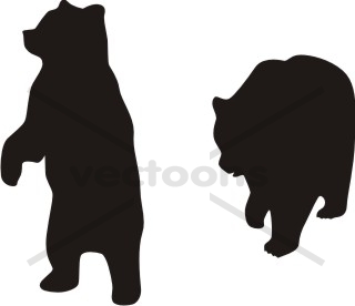 320x276 Standing Bear Silhouette Clipart