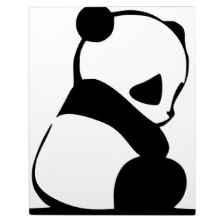 324x324 Cute Panda Bear Photo Plaques Zazzle