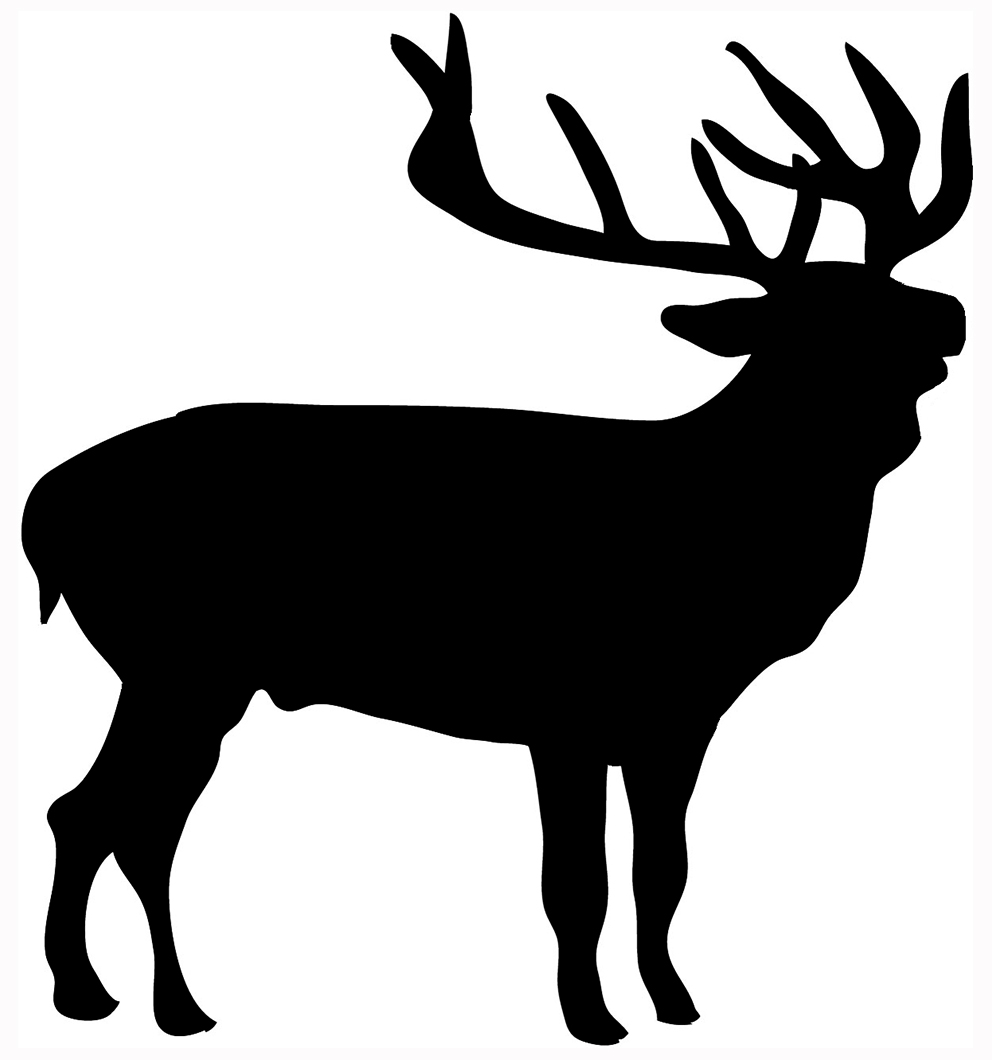 992x1060 Deer Silhouette Clipart