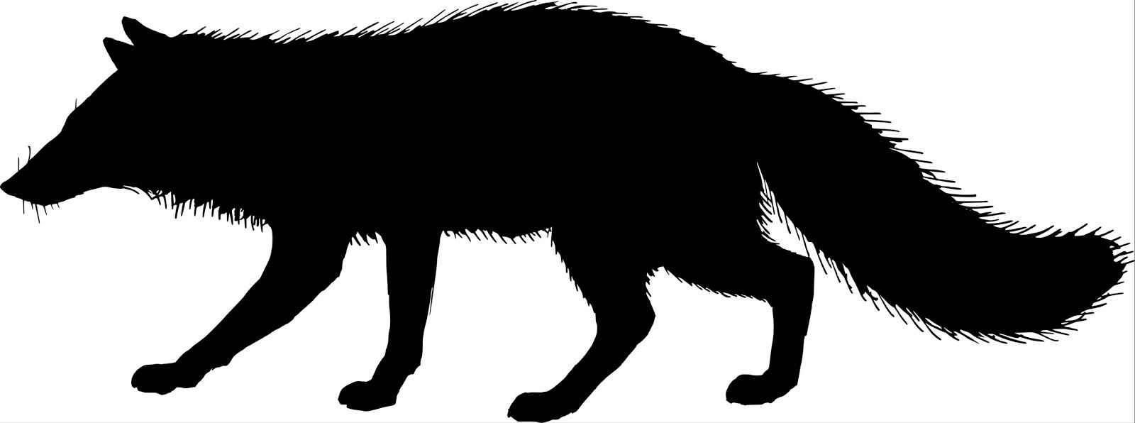 1600x596 Running Fox Silhouette Clipart Panda