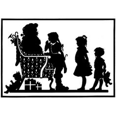 236x236 Christmas Silhouettes Free Image Christmas Tree Trimming