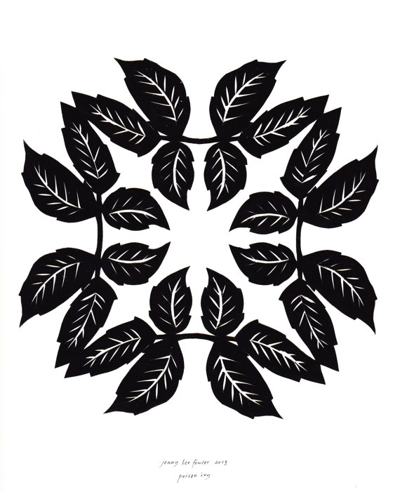 570x701 Poison Ivy Silhouette Paper Cutting From Thicket Poison Ivy