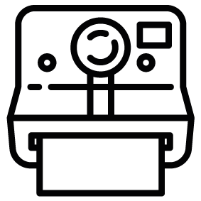 283x283 Polaroid Camera With Paper Silhouette Silhouette Of Polaroid