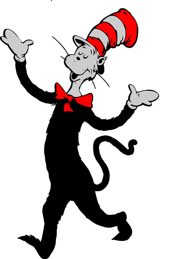 570x863 Cat In The Hat Svg Cut File Cricut Silhouette Cameo