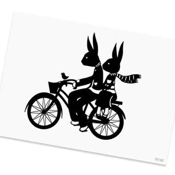 570x570 Rabbit And Hare Bicycle Bunnies