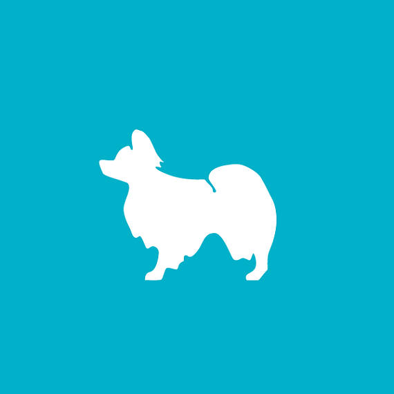 570x570 Papillon Car Decal Dog Breed Sticker Dog Silhouette