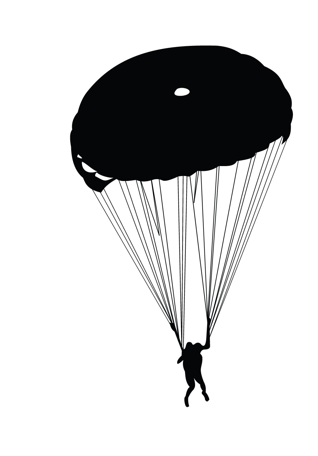 1050x1502 Parachute Silhouette Parachuting