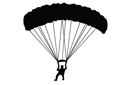 550x354 Parachute Silhouette Vector Vector Free Download, Parachutes